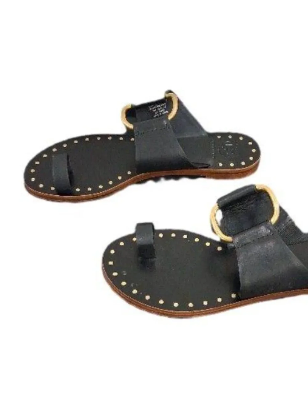 Tory Burch Black Leather Studded Sandals — Size 7.5